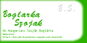 boglarka szojak business card